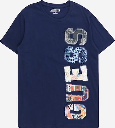 GUESS Shirt in de kleur Beige / Azuur / Donkerblauw / Kastanjebruin, Productweergave