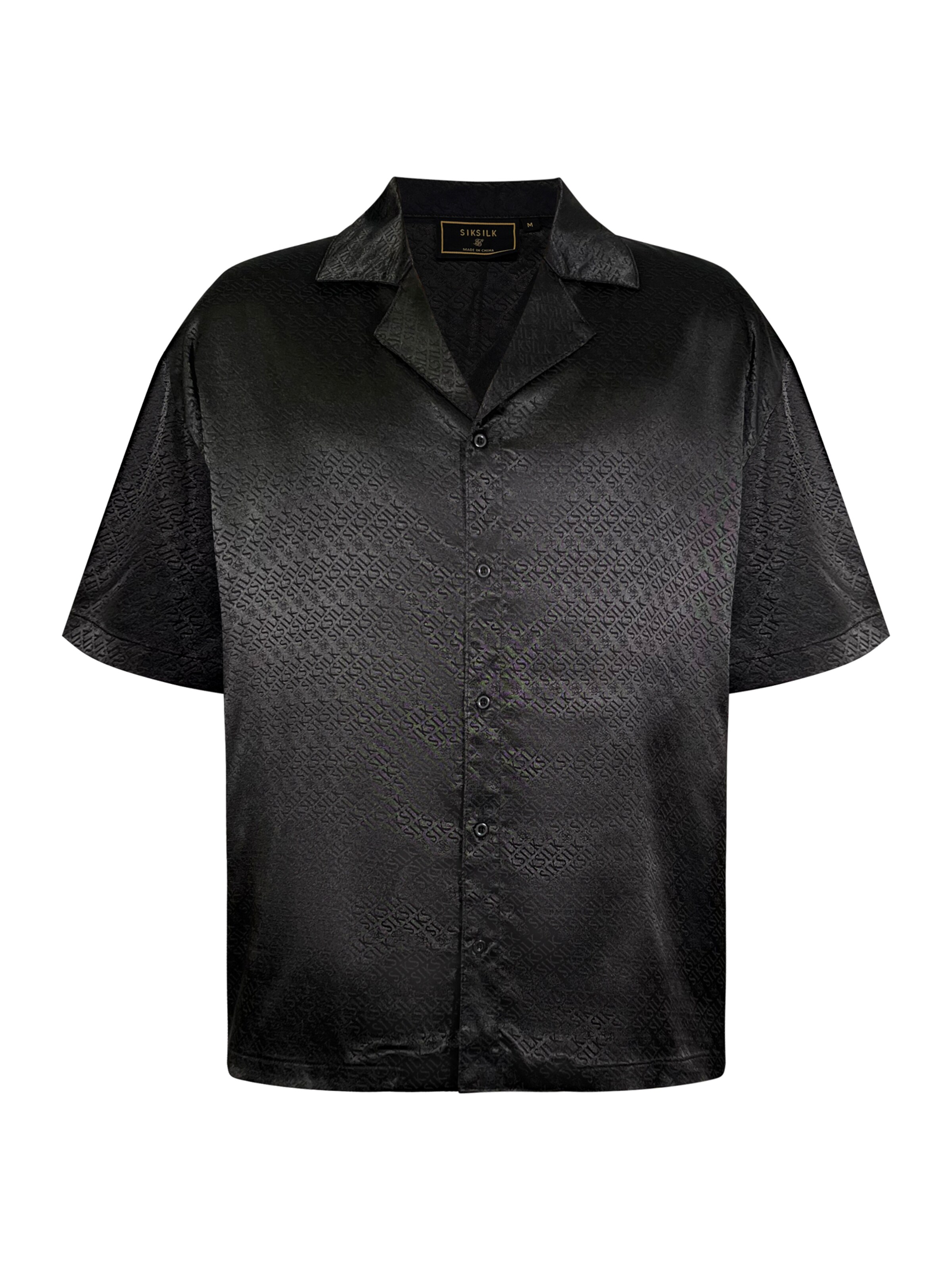 Coupe regular Chemise SikSilk en noir : devant