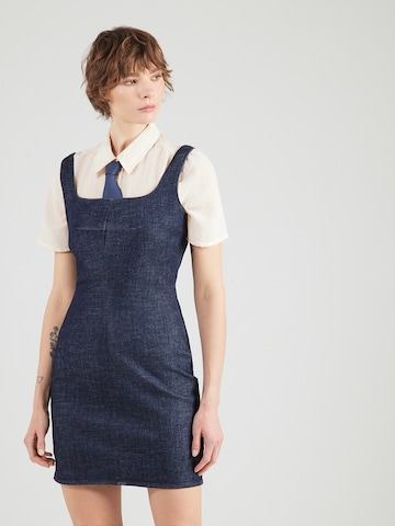 Rochie mulate 'CLASSIC' de la Calvin Klein Jeans pe albastru: față