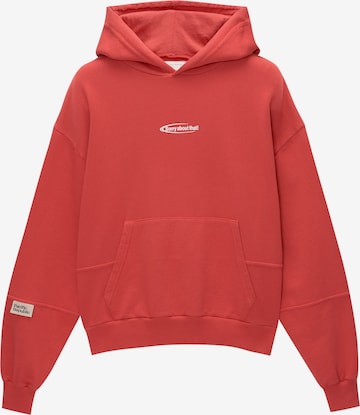 Pull&Bear Sweatshirt in Rood: voorkant