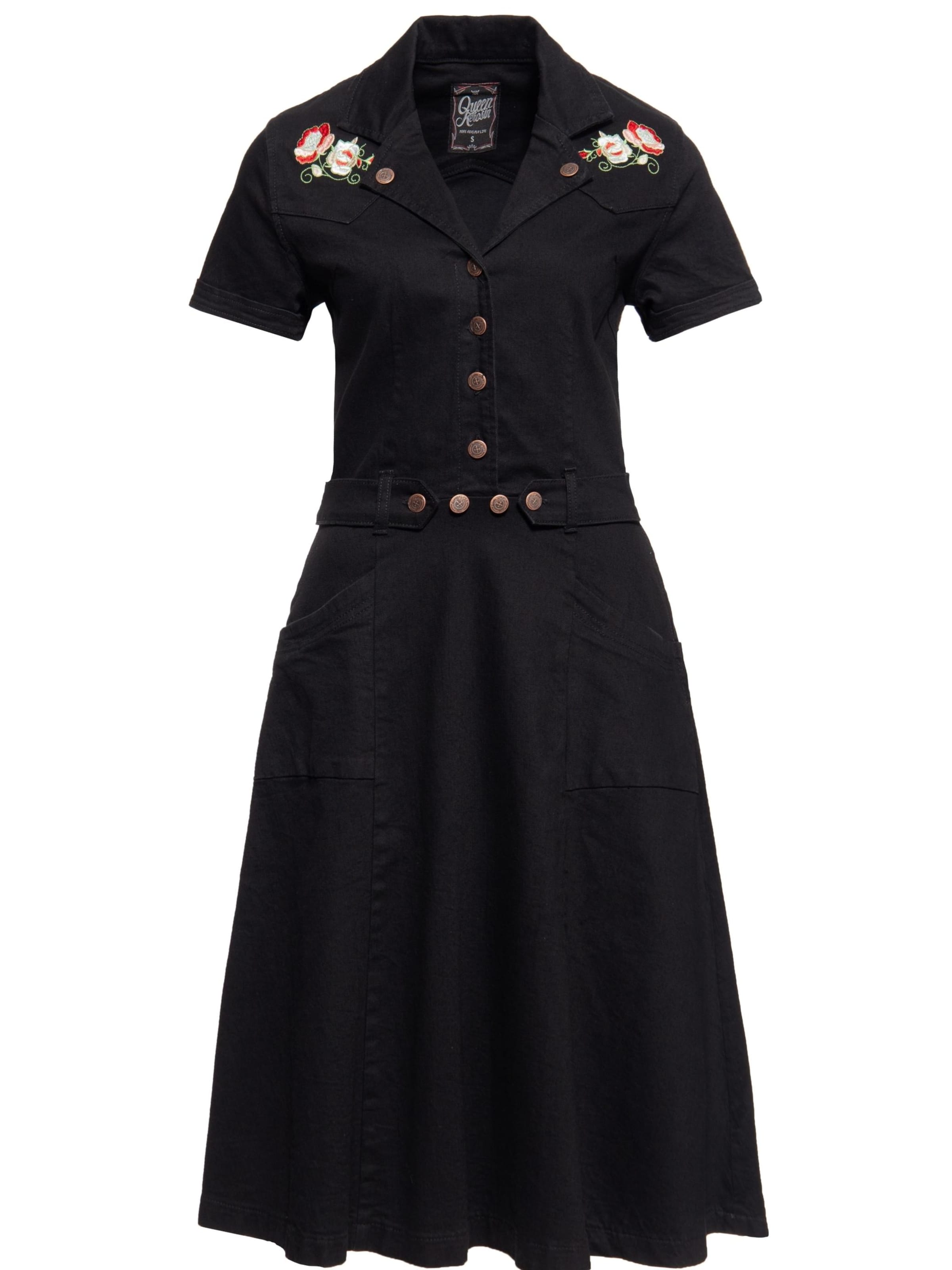 Queen Kerosin Kleid‌ in Schwarz: Vorderseite