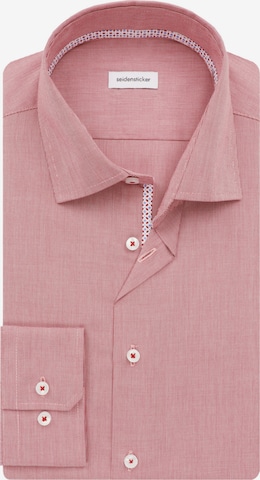 SEIDENSTICKER Slim fit Zakelijk overhemd 'Patch3' in Roze