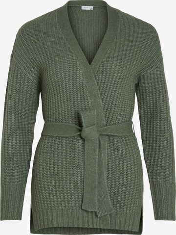 VILA Knit Cardigan 'Felo' in Green: front