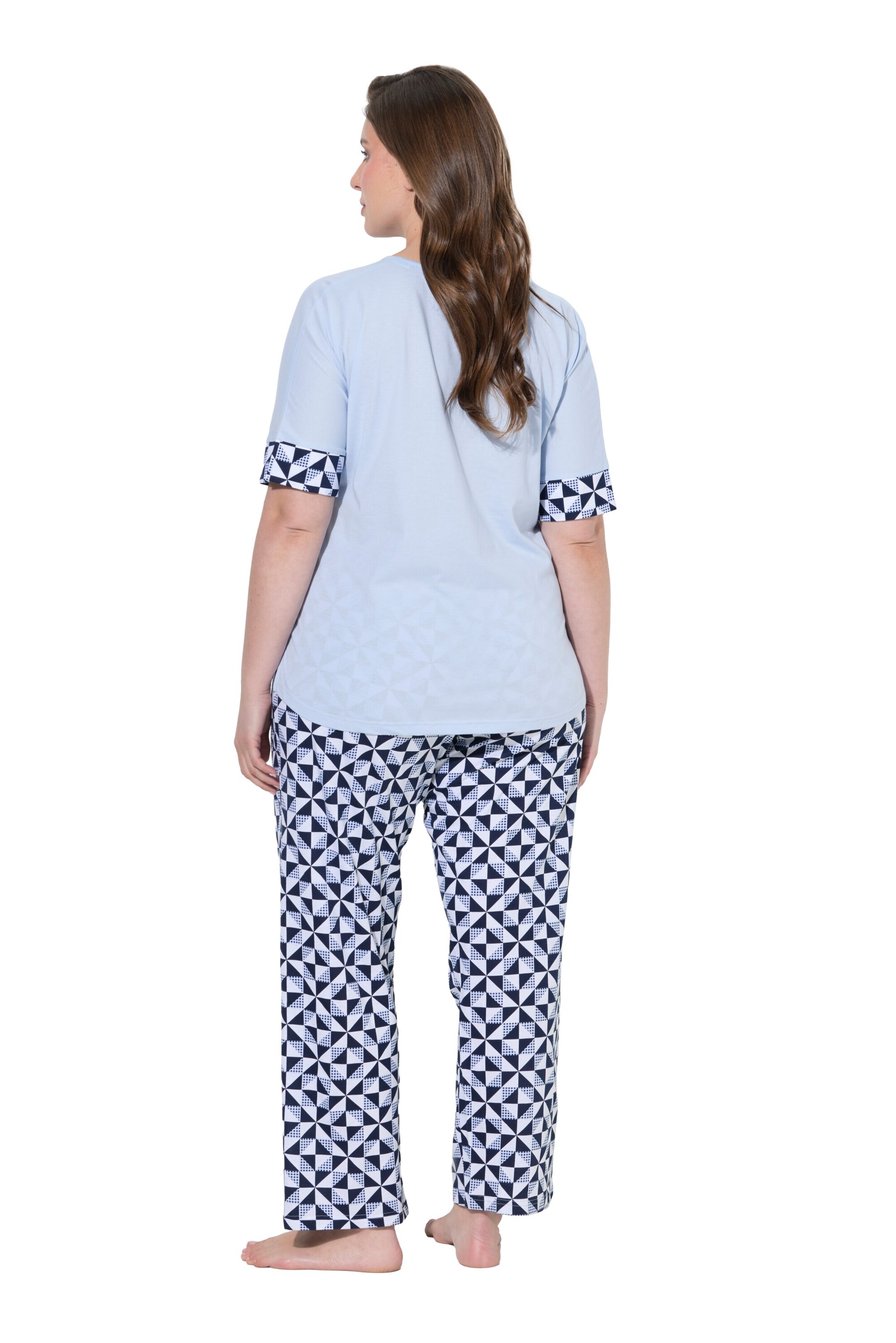 Ulla Popken Pyjamabroek in Blauw