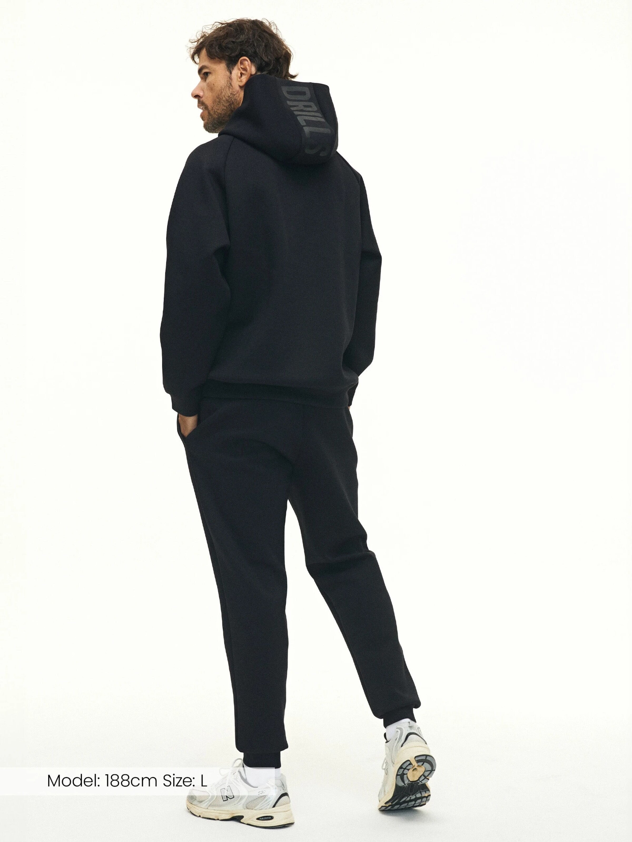 DRILLS Apparel Sweater 'RECREATION Scuba Hoodie' in Black
