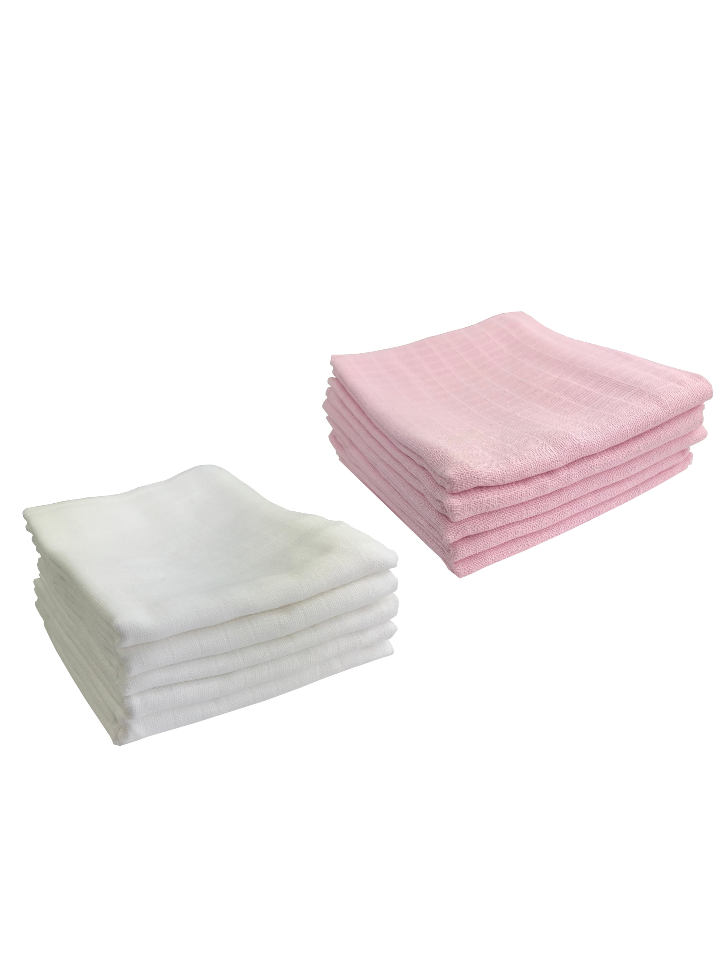 M.M.C. Baby Blanket 'Mullwindel Unifarben' in White: front
