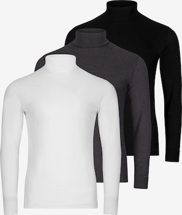 Ragman Shirt 'Basic' in Black: front