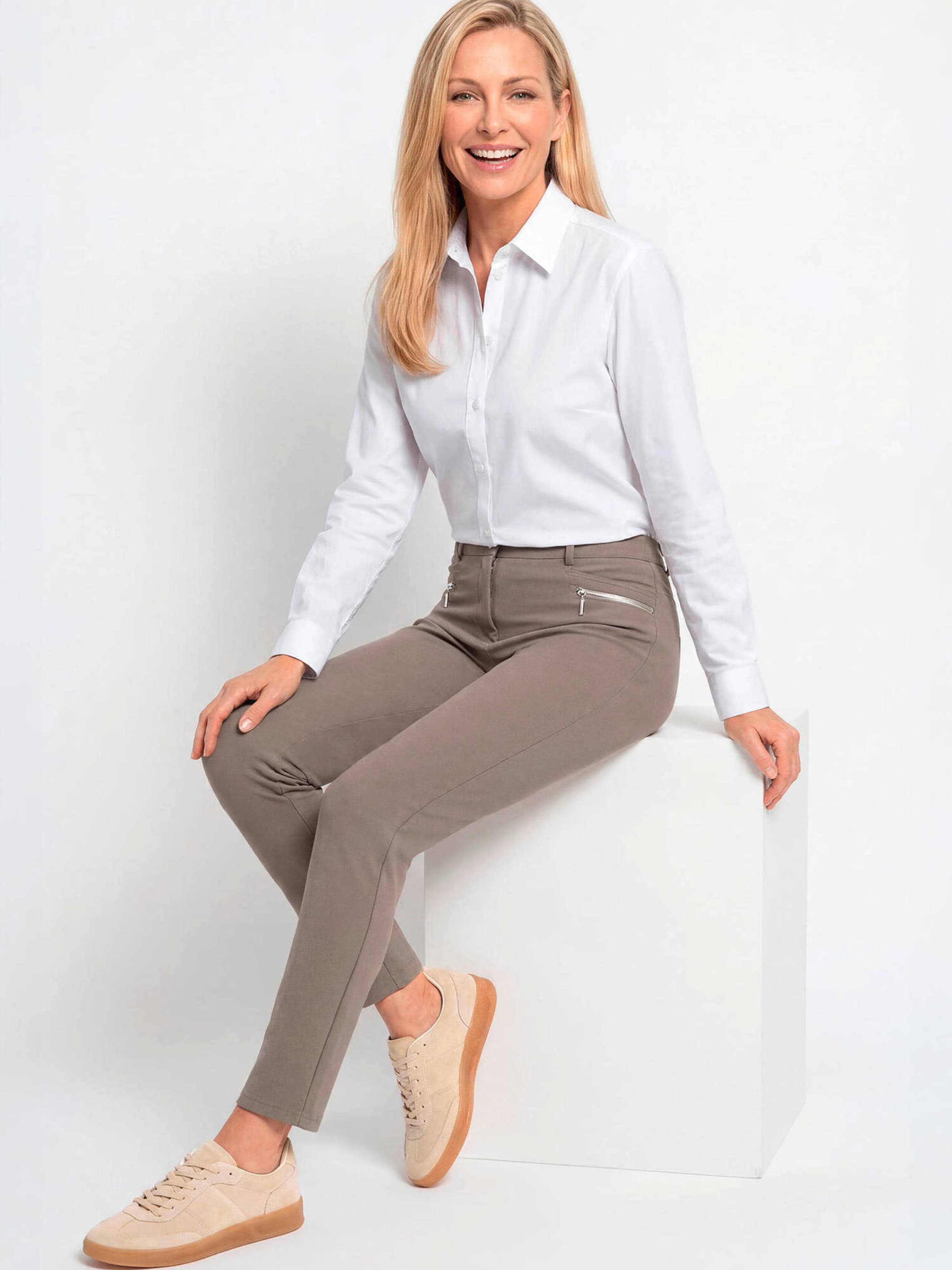 Goldner Slim fit Pants 'BELLA' in Beige