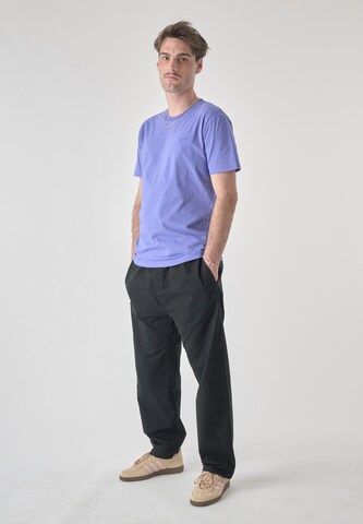 Cleptomanicx Shirt 'Ligull Stripe' in Purple