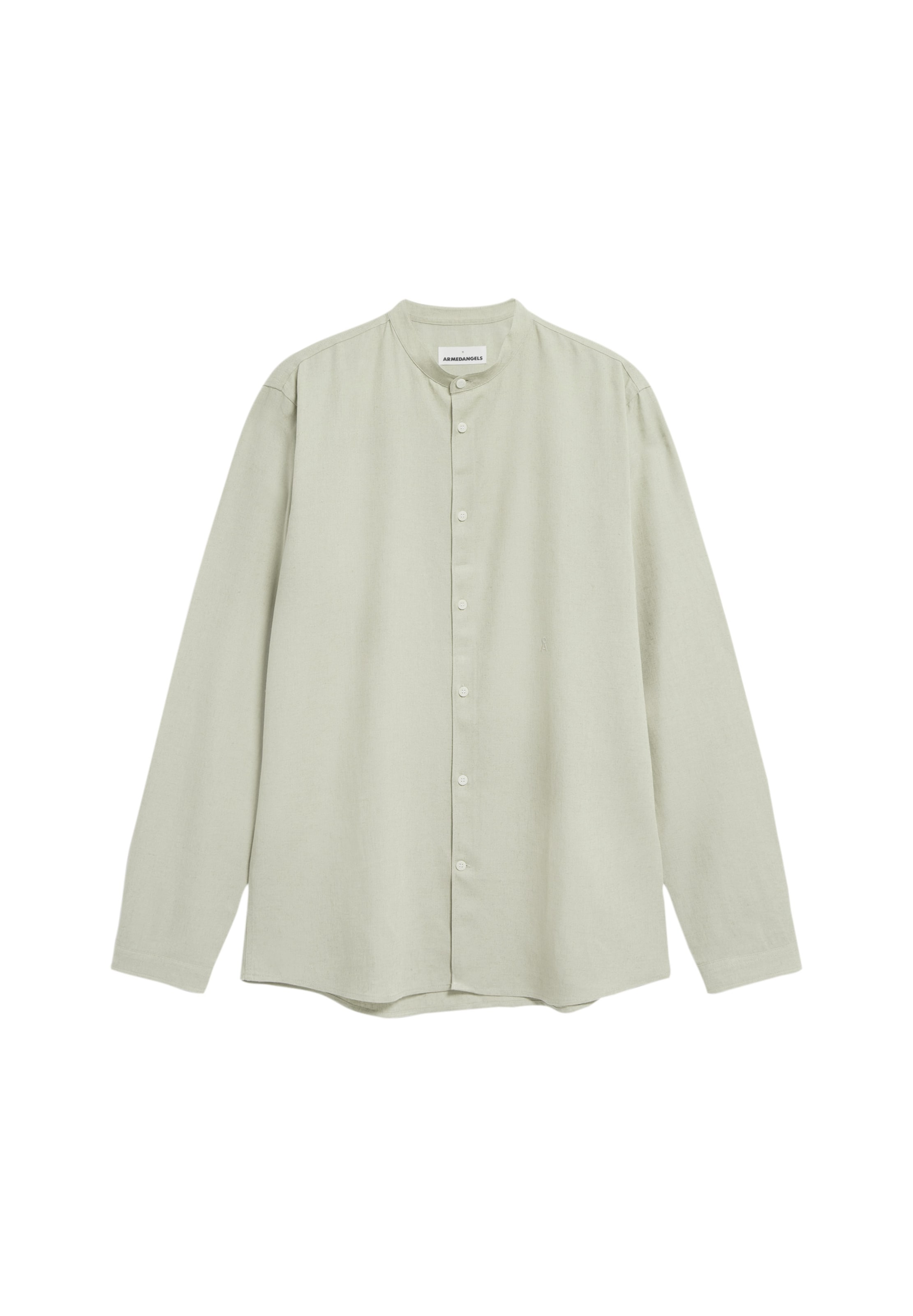 ARMEDANGELS Comfort Fit Hemd 'Vaaleronimus Lino' in Grün: Vorderseite