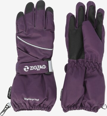 ZigZag Gloves 'Kempston' in Purple: front