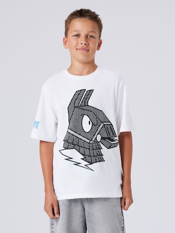 TWO SOON Shirt 'Fortnite' in White: front