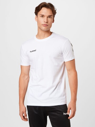 T-Shirt fonctionnel Hummel en blanc : devant