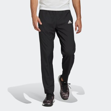 ADIDAS SPORTSWEAR - Regular Calças de desporto 'Melbourne Stretch ' em preto: frente