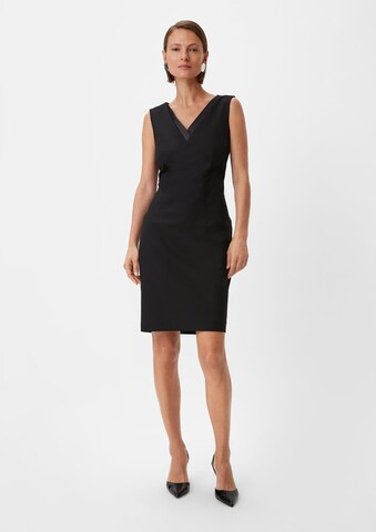 COMMA Sheath Dress in Black: front