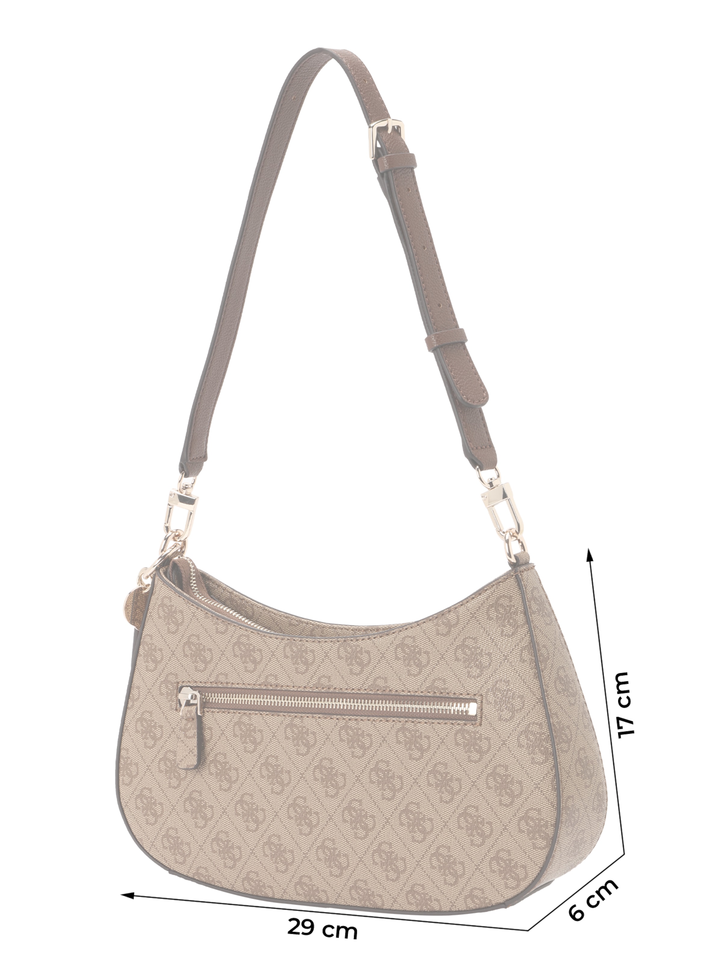 GUESS Наплечная сумка 'NOELLE II TOP ZIP SHOULDER BAG' в Коричневый