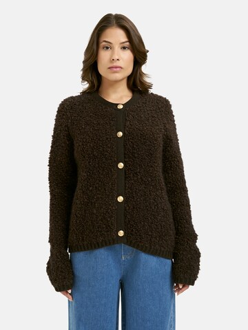 Smith&Soul Knit Cardigan in Brown: front