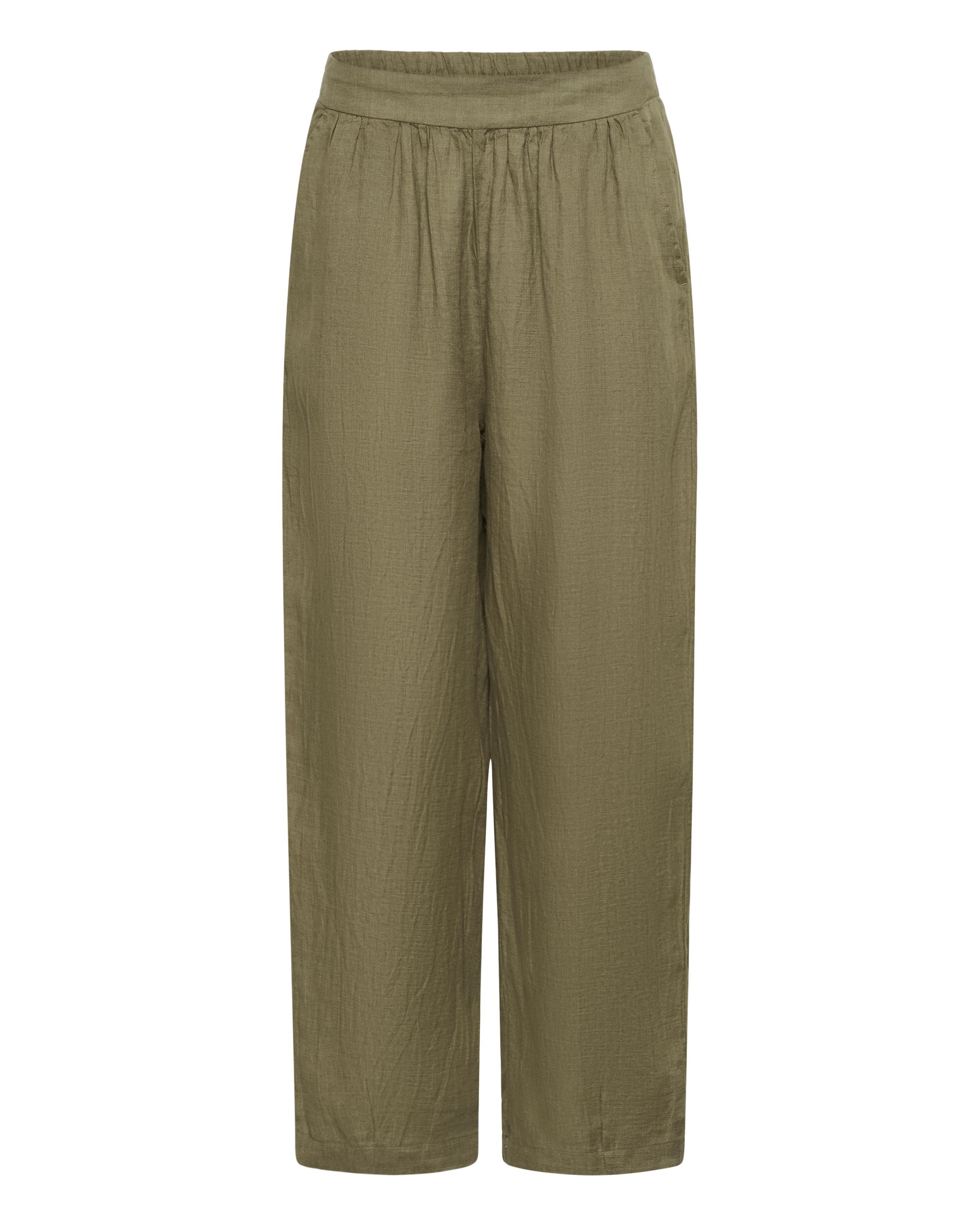 CULTURE - Loosefit Pantalón 'CUAniela Molly' en verde: frente