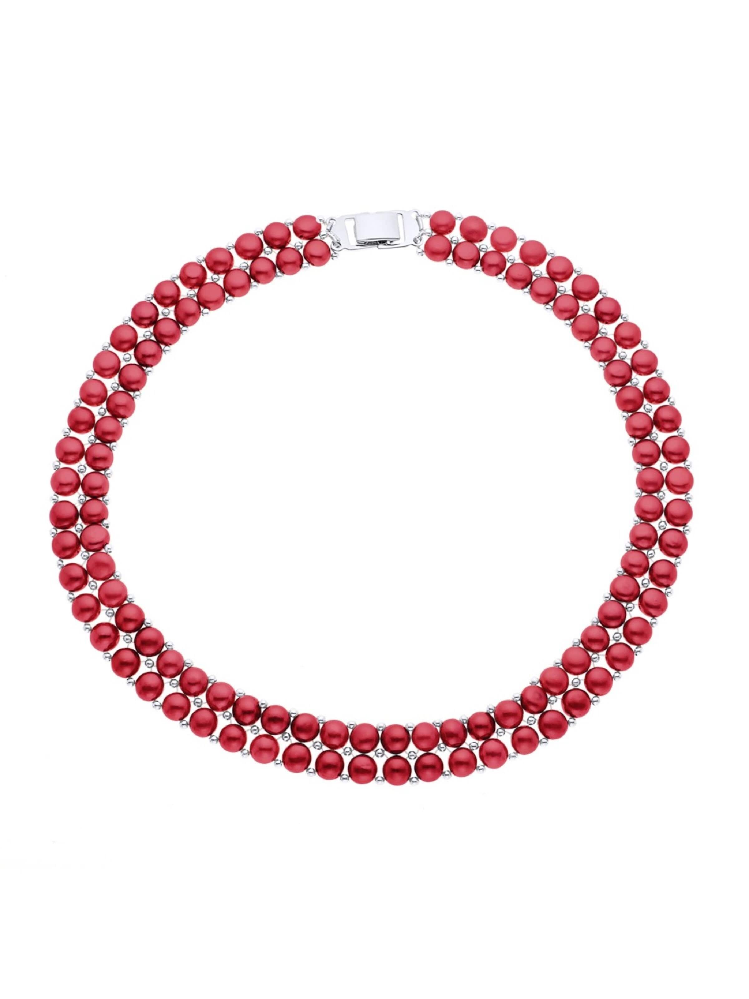 Collana 'BELLEVILLE' di Ateliers Saint Germain in rosso: frontale