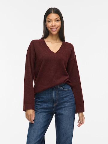 VILA Sweater 'VILiga' in Red: front