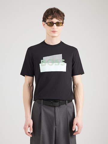 T-Shirt 'C-Thompson' BOSS en noir : devant