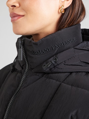 ARMANI EXCHANGE Overgangsfrakke 'CABAN' i sort