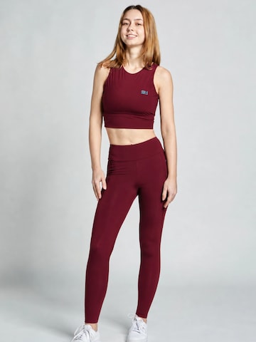 SPORTKIND - Skinny Leggings 'Sport Leggings High Waist' en rojo: frente