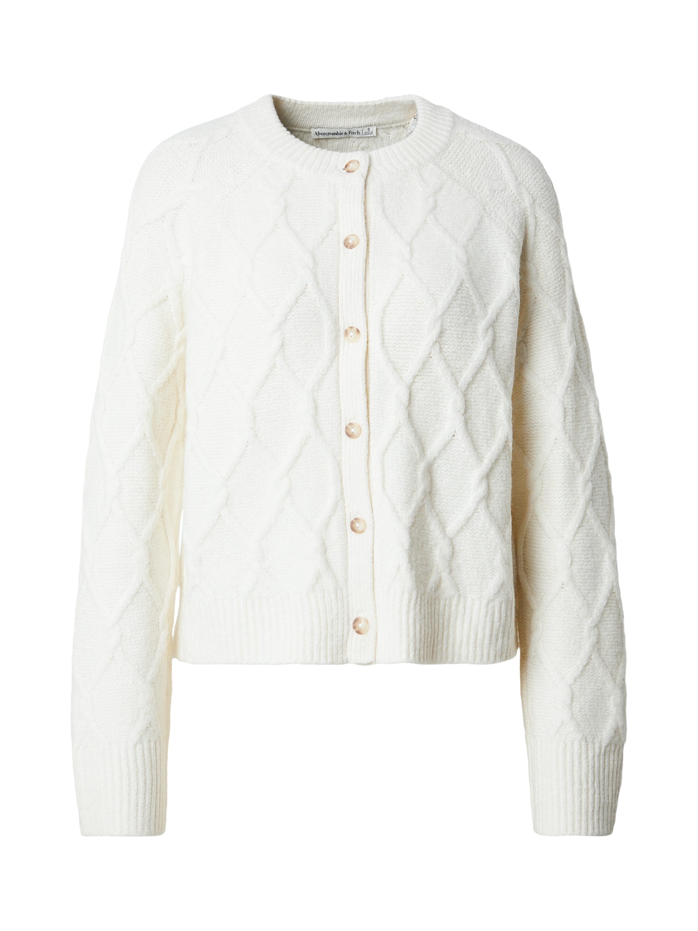 Abercrombie & Fitch - Casaco de malha em bege: frente