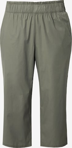 Ulla Popken Regular Hose in Grün: Vorderseite