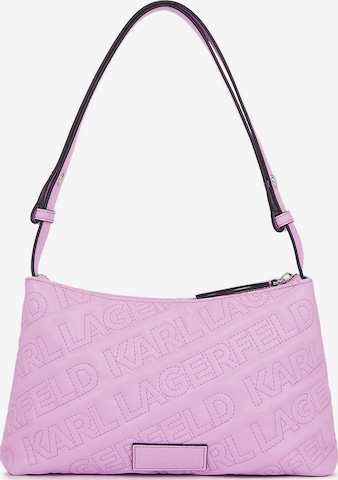 Sac bandoulière Karl Lagerfeld en violet : devant