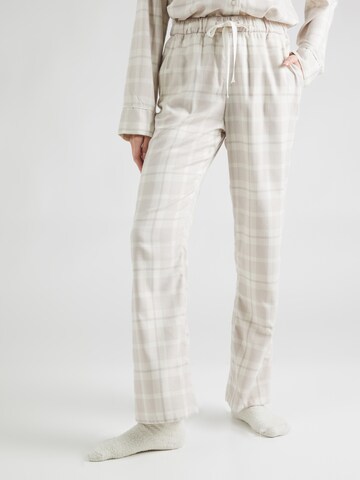 Pantalon de pyjama Abercrombie & Fitch en beige : devant