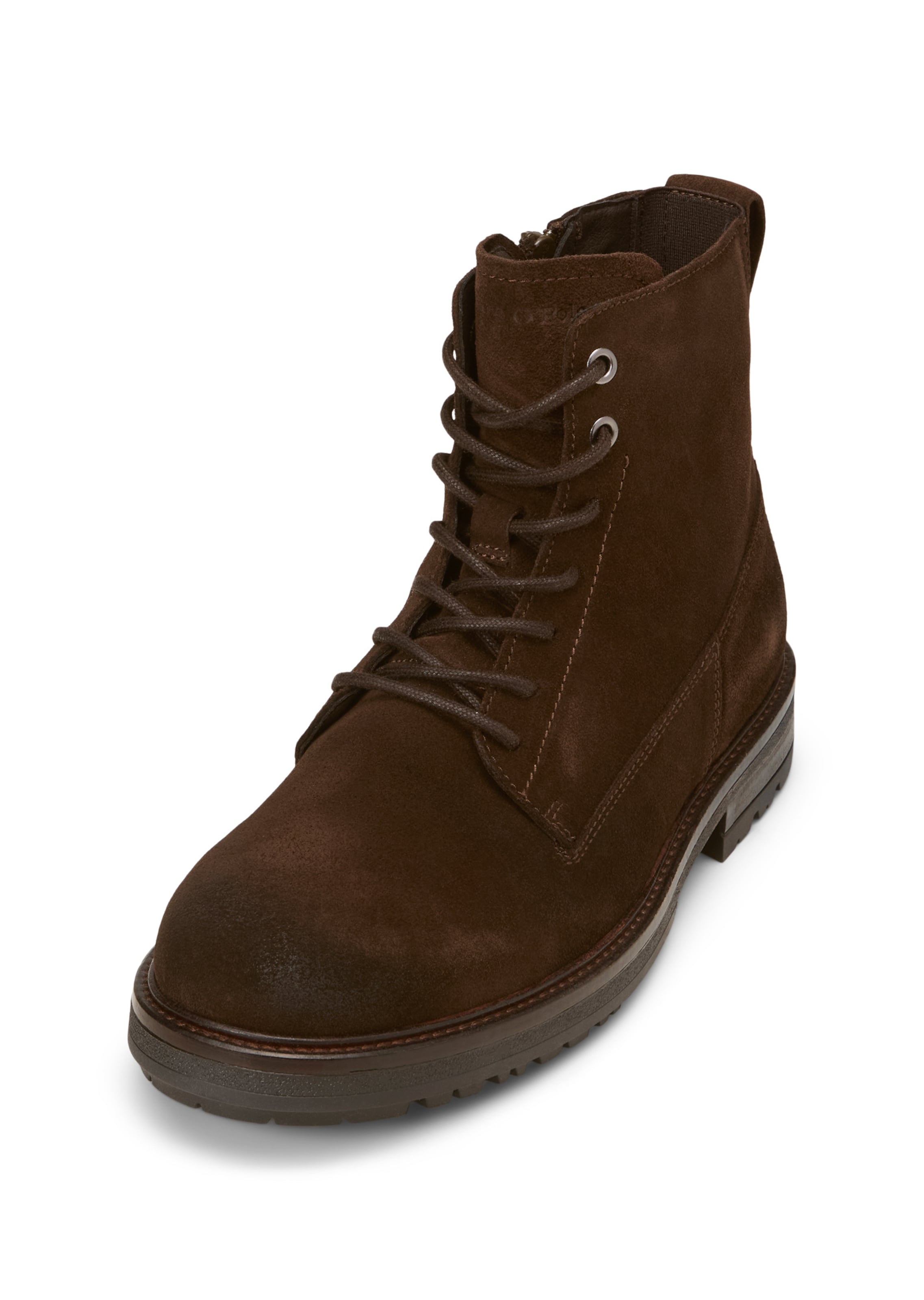 Marc O'Polo Veterboots in Bruin: voorkant