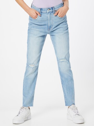 Coupe slim Jean Madewell en bleu : devant