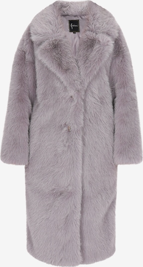 Žieminis paltas iš faina, spalva – pilka, Prekių apžvalga