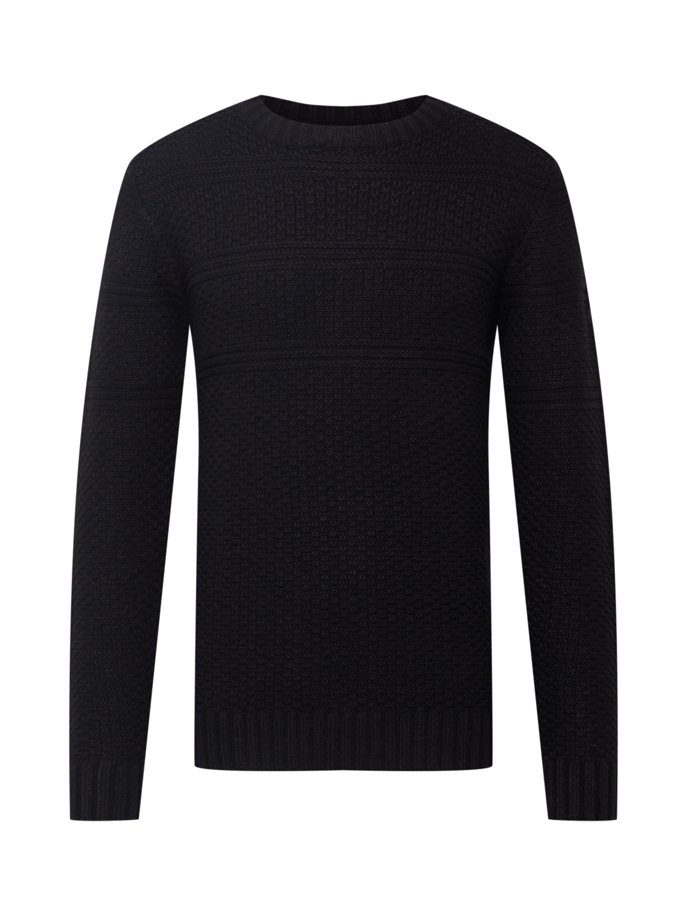 INDICODE JEANS Pullover 'Shores' in Schwarz: Vorderseite