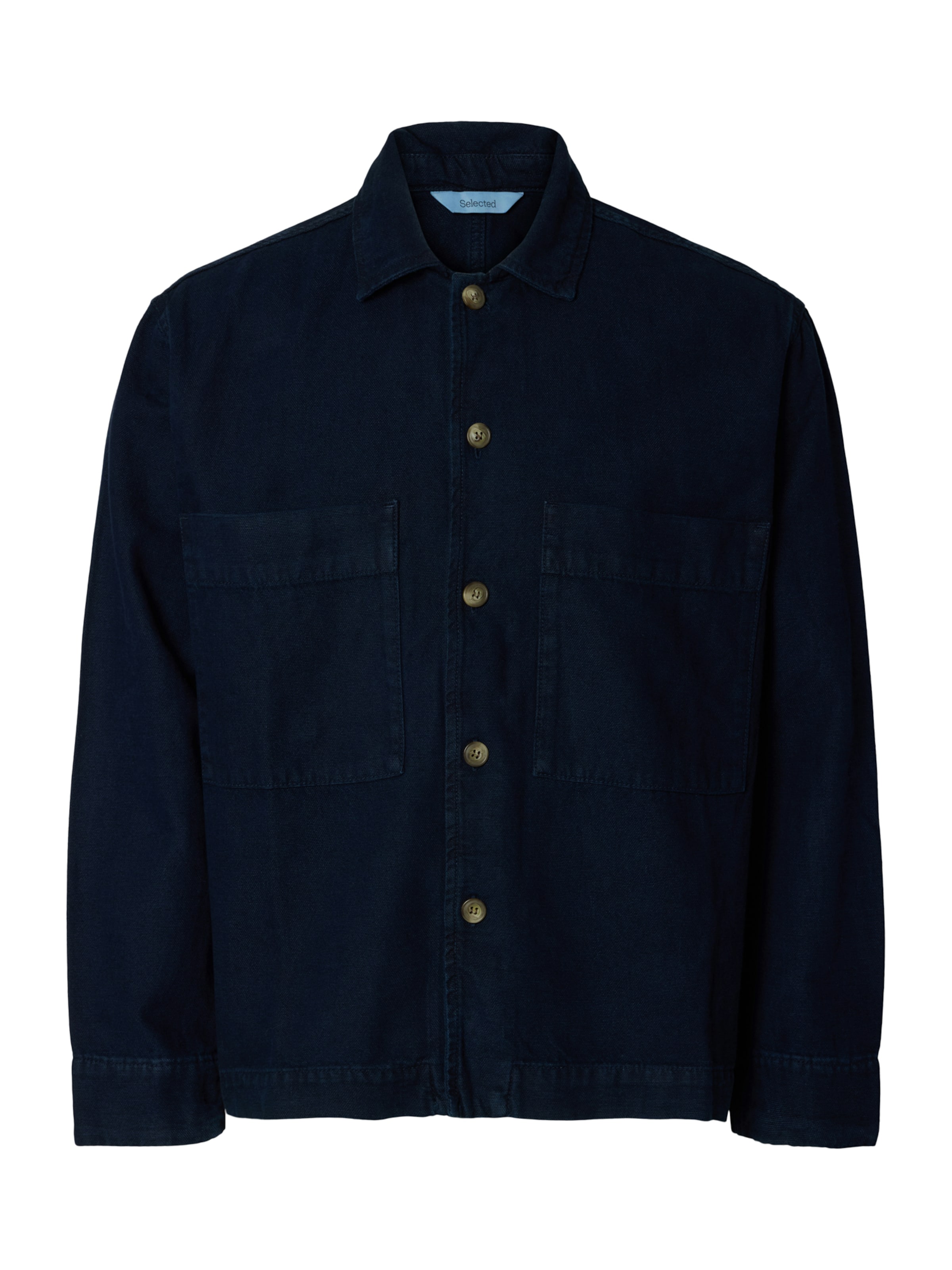 SELECTED Regular fit Between-Season Jacket in Blue: front