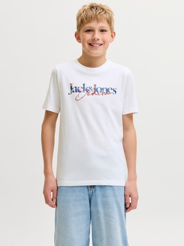 T-Shirt 'JJTOM' Jack & Jones Junior en blanc : devant