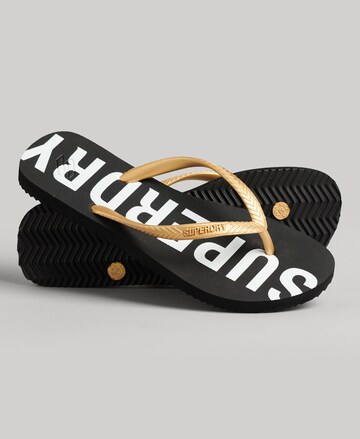 Superdry T-Bar Sandals 'Code Essential' in Gold