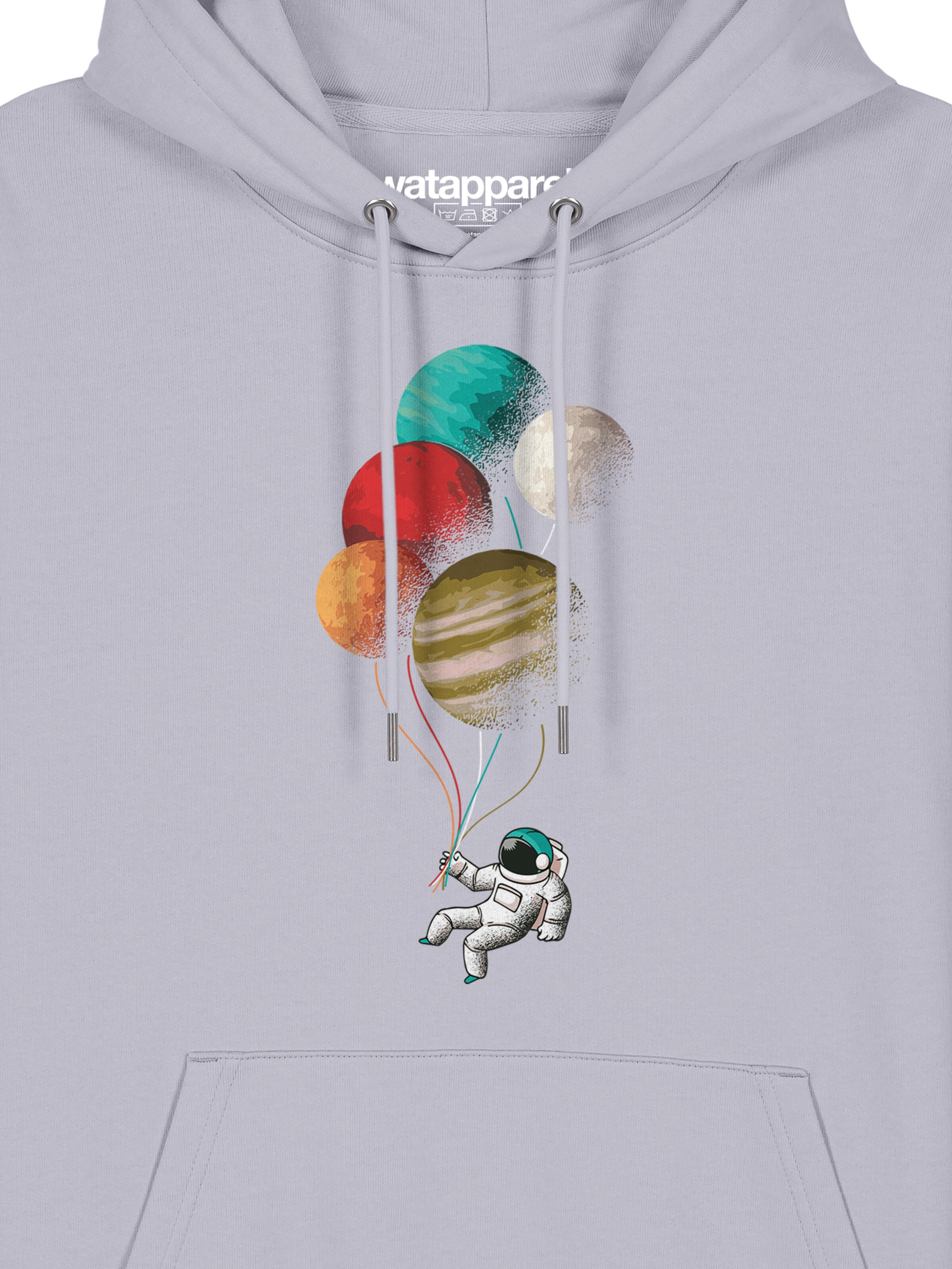Watapparel Sweatshirt ' Balloon Spaceman ' in Lila