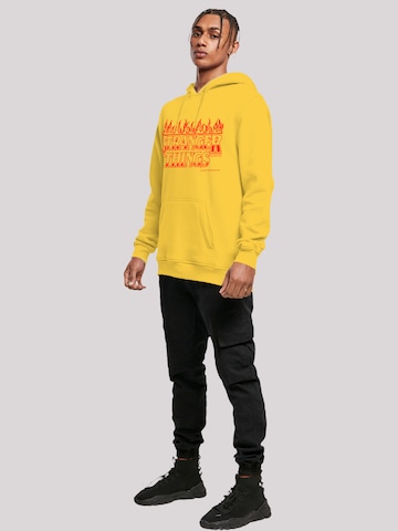 F4NT4STIC Sweatshirt 'Stranger Things Flames Netflix TV Series' in Yellow