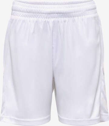 Hummel Regular Workout Pants in White: front