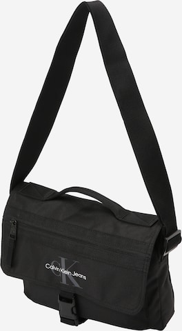 Sac à bandoulière 'Essentials' Calvin Klein Jeans en noir : devant