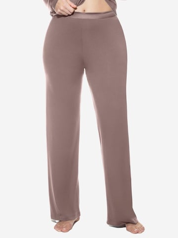 Mey Pajama Pants 'Pure Chic' in Brown: front