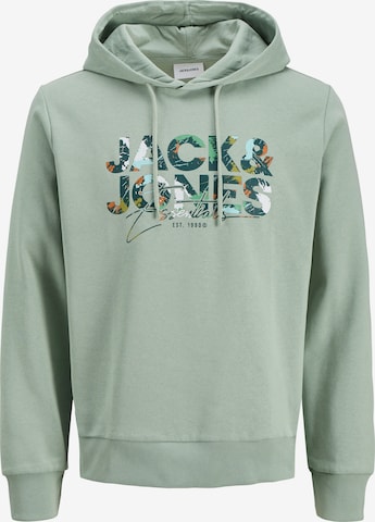 Sweat-shirt 'JJGeplas' JACK & JONES en vert : devant