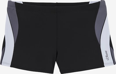 s.Oliver Kupaće hlače u siva / svijetlosiva / crna, Pregled proizvoda