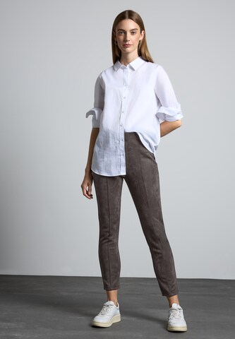 STREET ONE Slimfit Hose in Grau