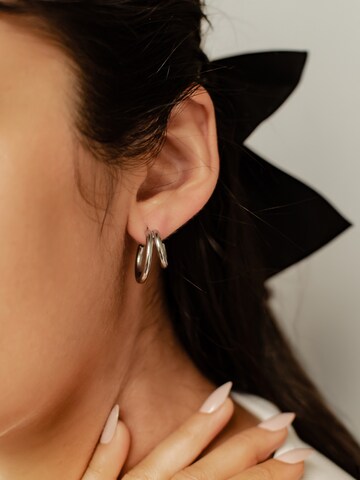 Hey Happiness - Pendientes 'Doppel' en plata