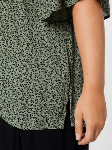 Camicia da donna 'Cliana Ami' di KAFFE CURVE in verde