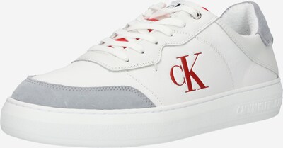 Sportbačiai be auliuko iš Calvin Klein, spalva – pilka / raudona / balta, Prekių apžvalga