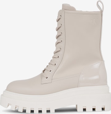 Calvin Klein Jeans Lace-Up Ankle Boots in Grey: front